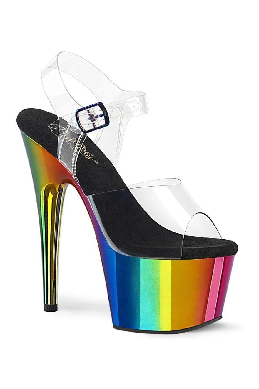 ADORE-708RC Sandal | Clear Vinyl