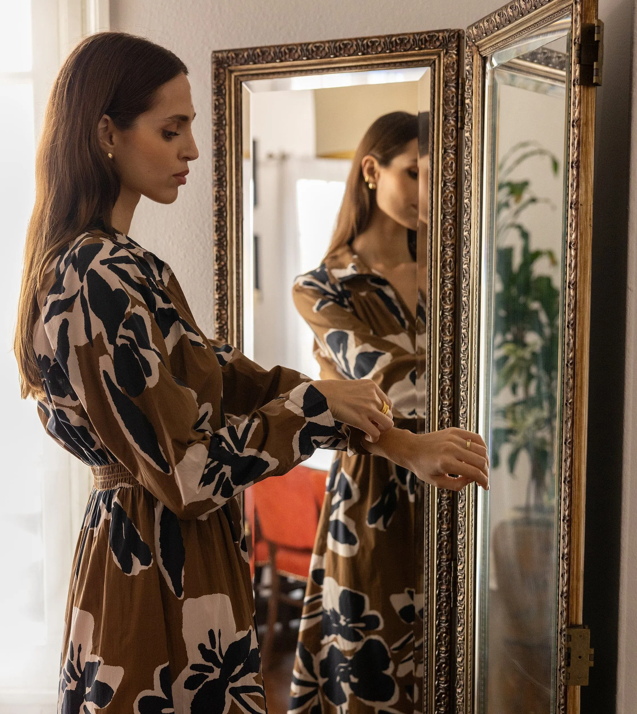 Arabella Midi Dress | Smoked Clover