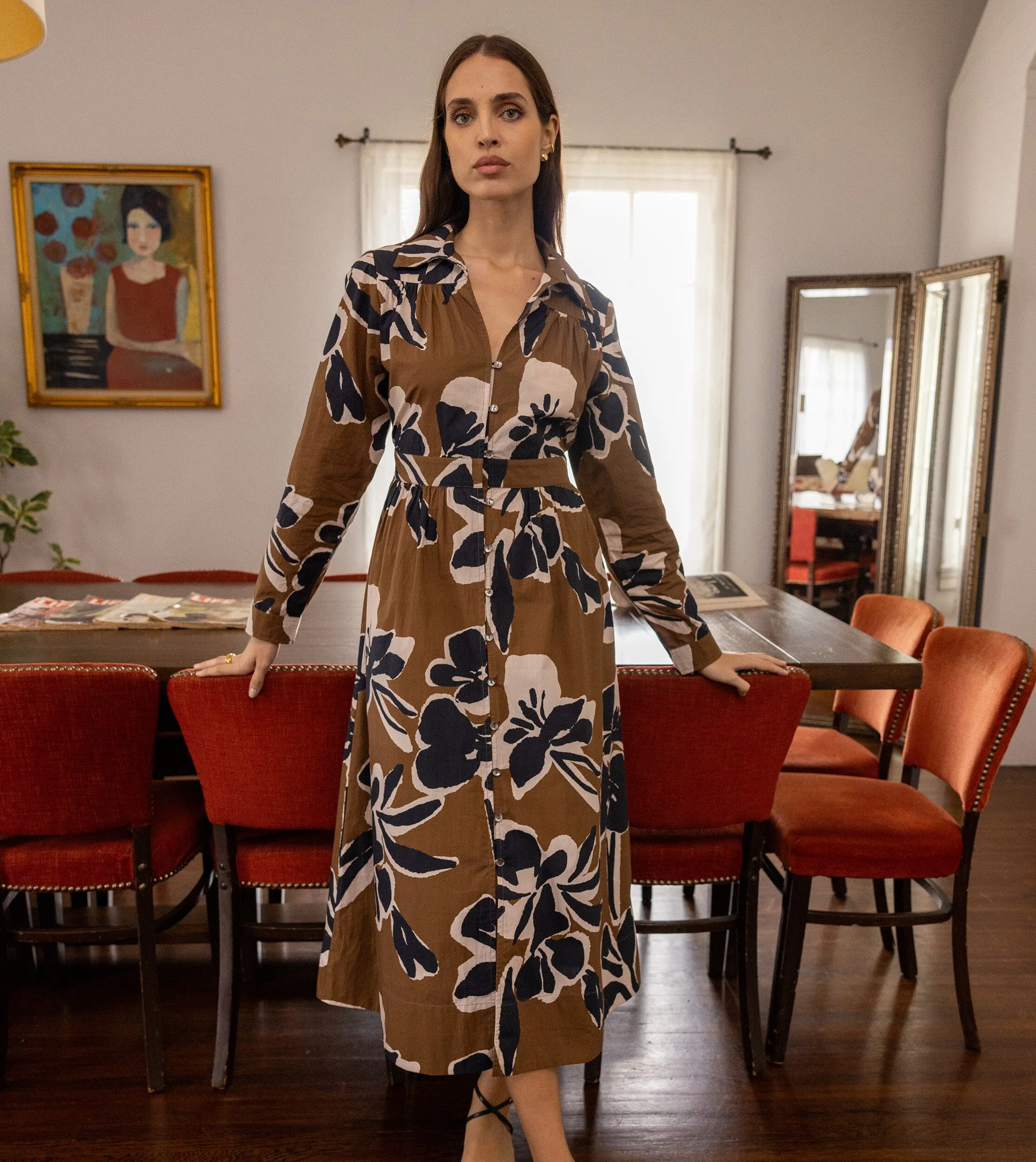 Arabella Midi Dress | Smoked Clover