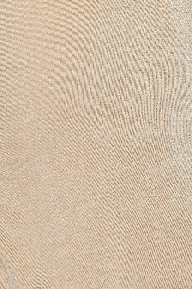 Beige Bodycon Dress Long Sleeve Evening