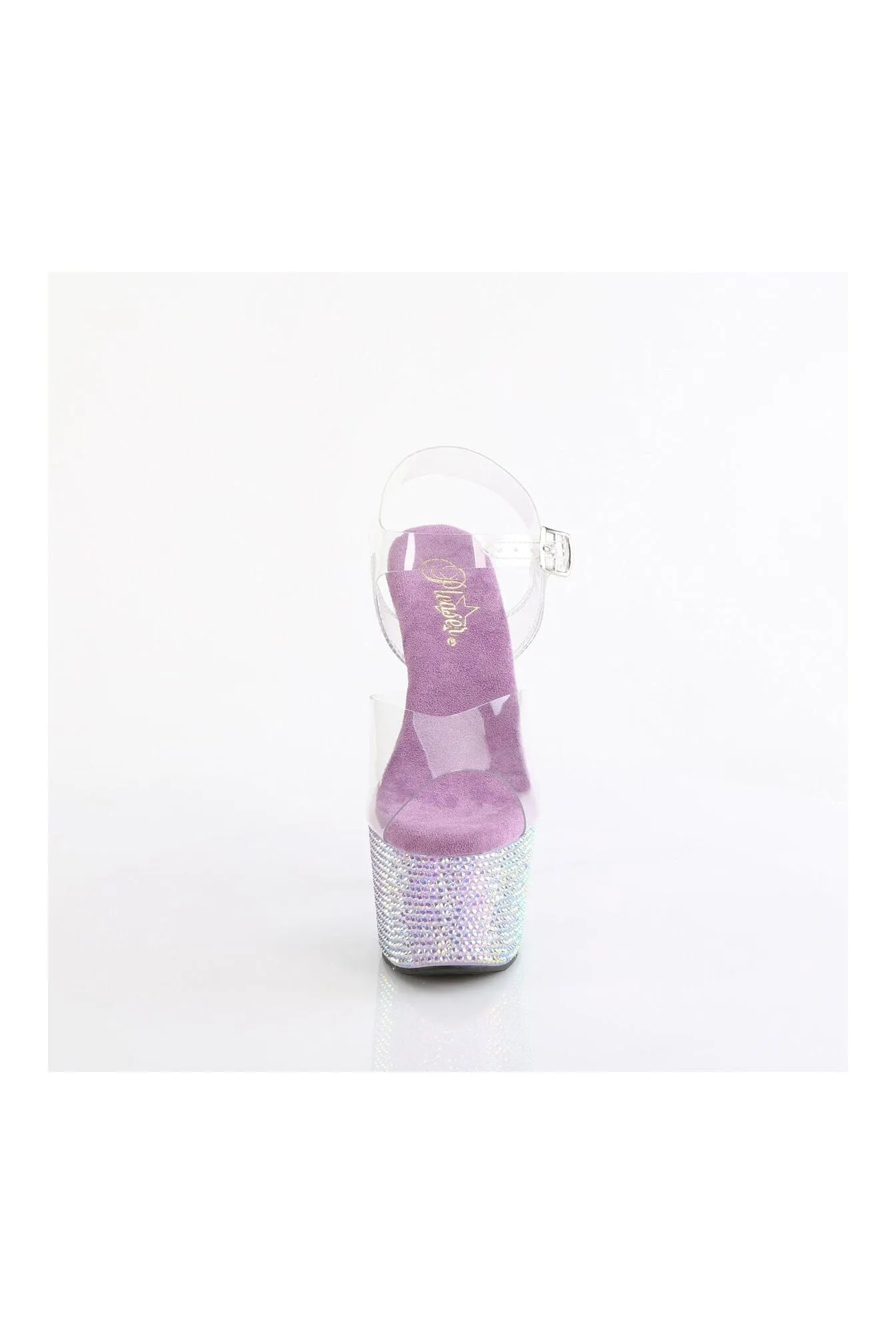 BEJEWELED-708RRS Clear Vinyl Sandal