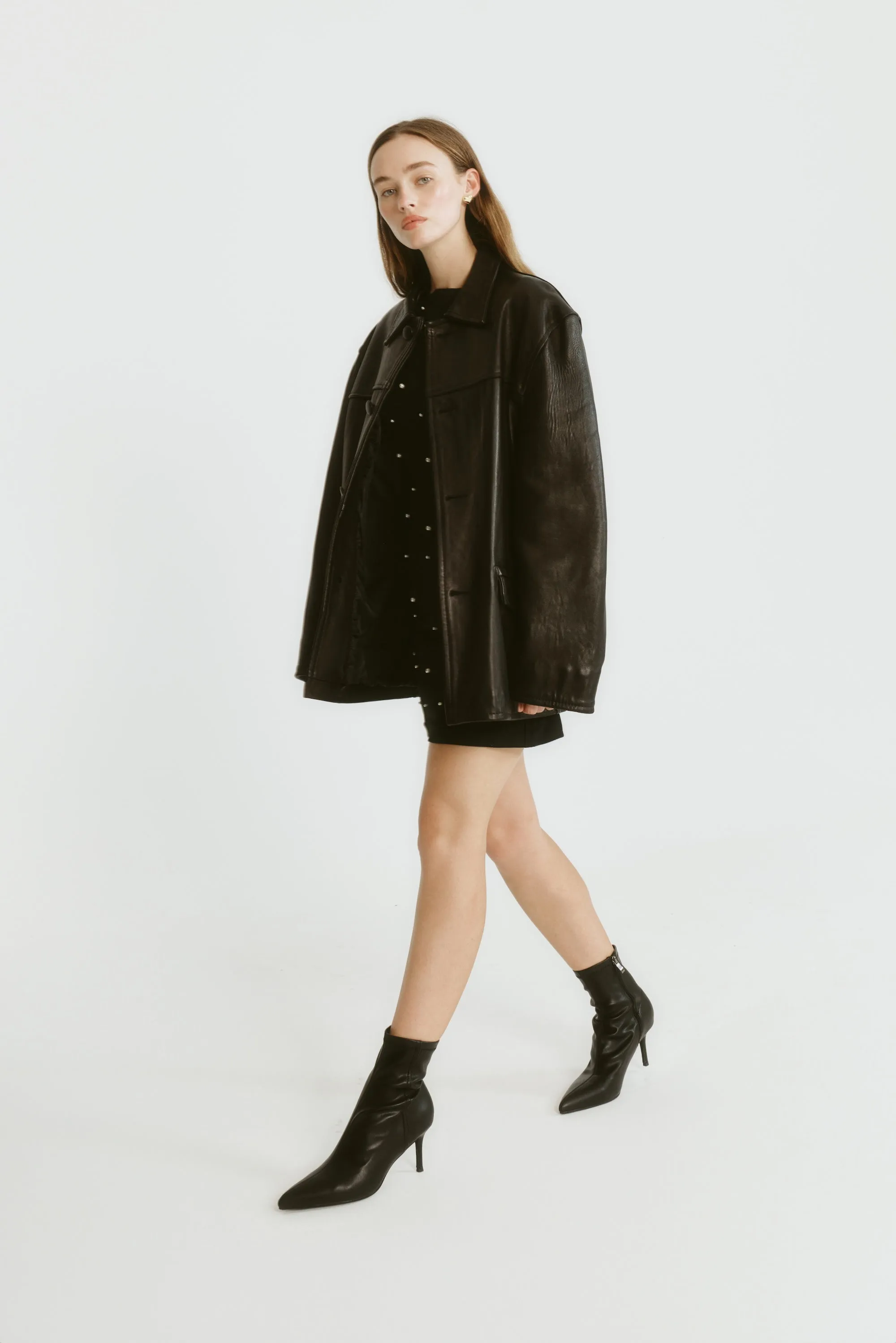 Bella Stretch Ankle Boots - Black Stretch