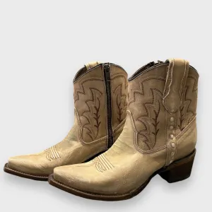 Circle G by Corral Ladies Western Ankle Boots in Sand L6098