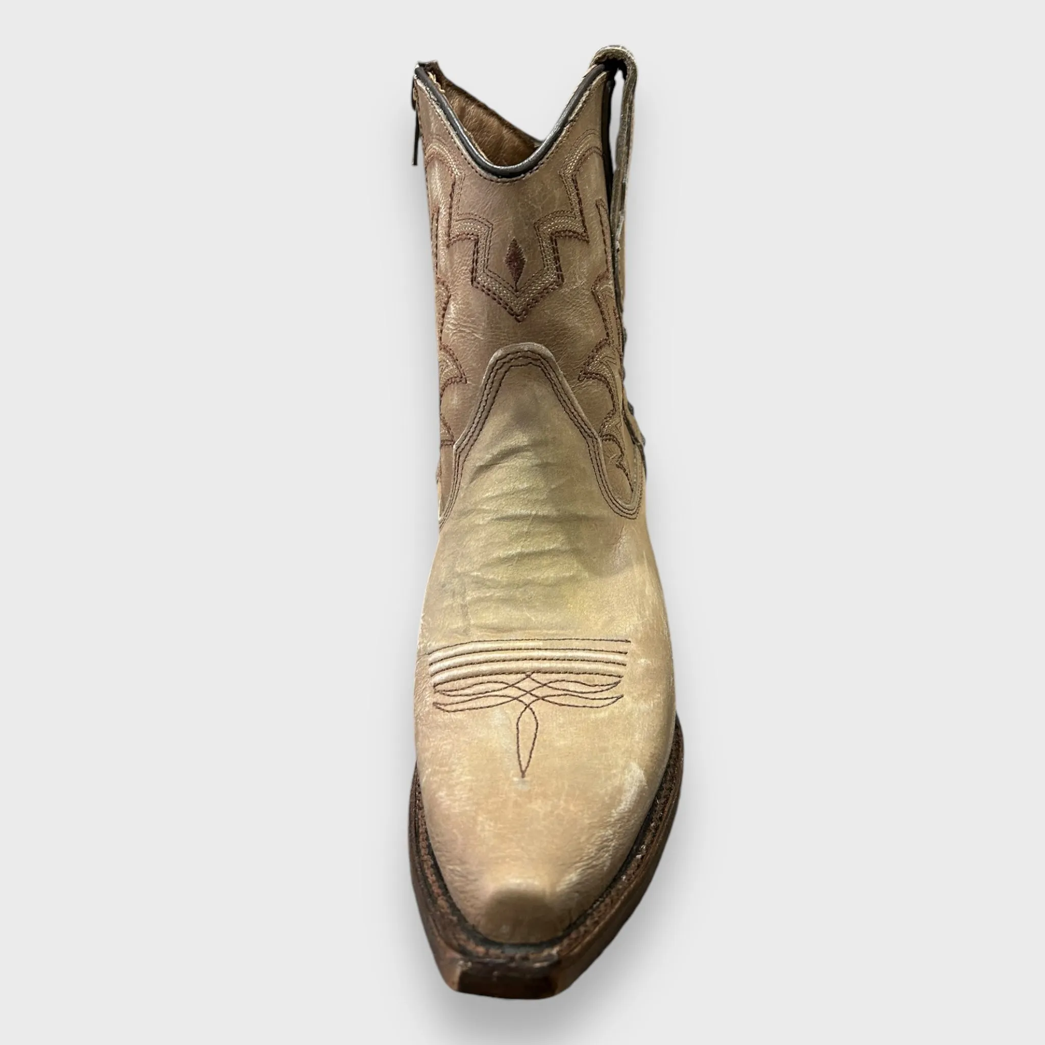 Circle G by Corral Ladies Western Ankle Boots in Sand L6098