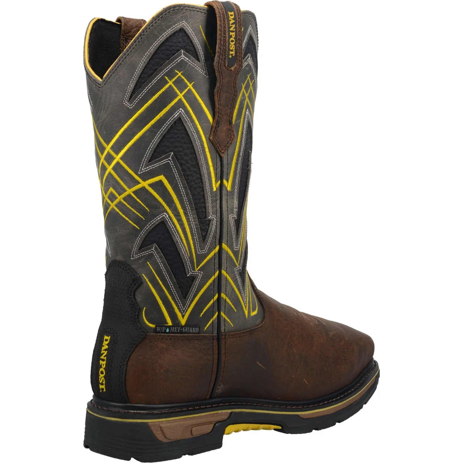 Dan Post Mens Cyclone Work Boots Leather Gray/Brown 11 M