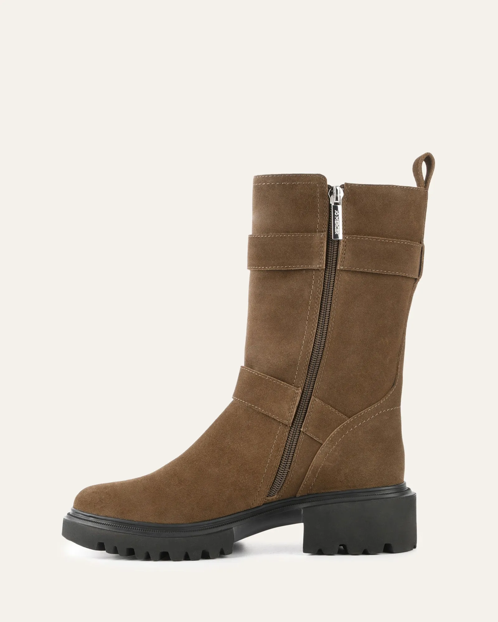 ELLIOT FLAT ANKLE BOOTS BARK SUEDE