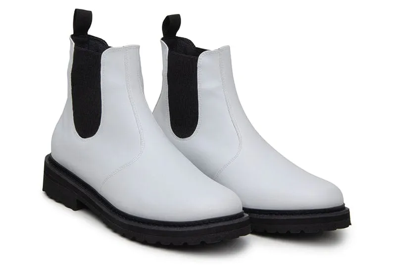 Everyday Unisex Vegan Corn Leather Chelsea Boots | White