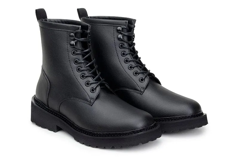 Everyday Unisex Vegan Leather Boots | Black