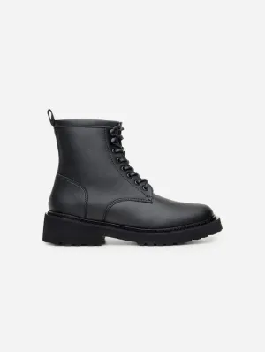 Everyday Unisex Vegan Leather Boots | Black