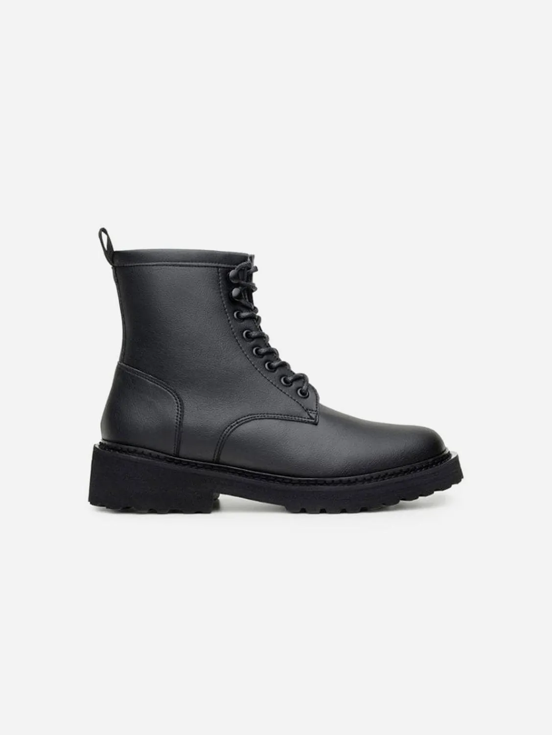 Everyday Unisex Vegan Leather Boots | Black