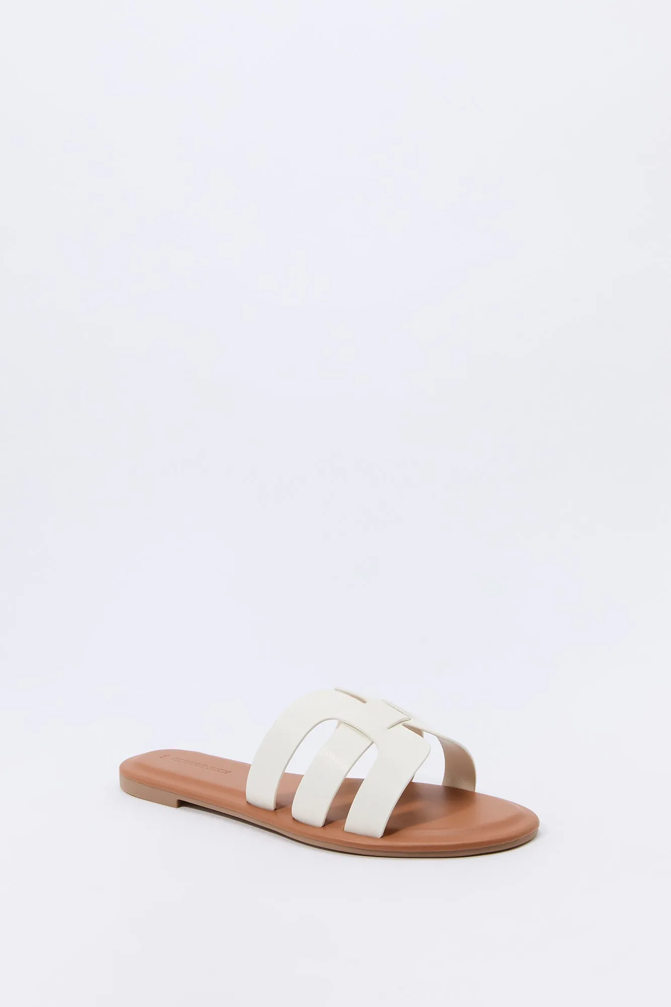 Faux Leather Strappy Band Sandal