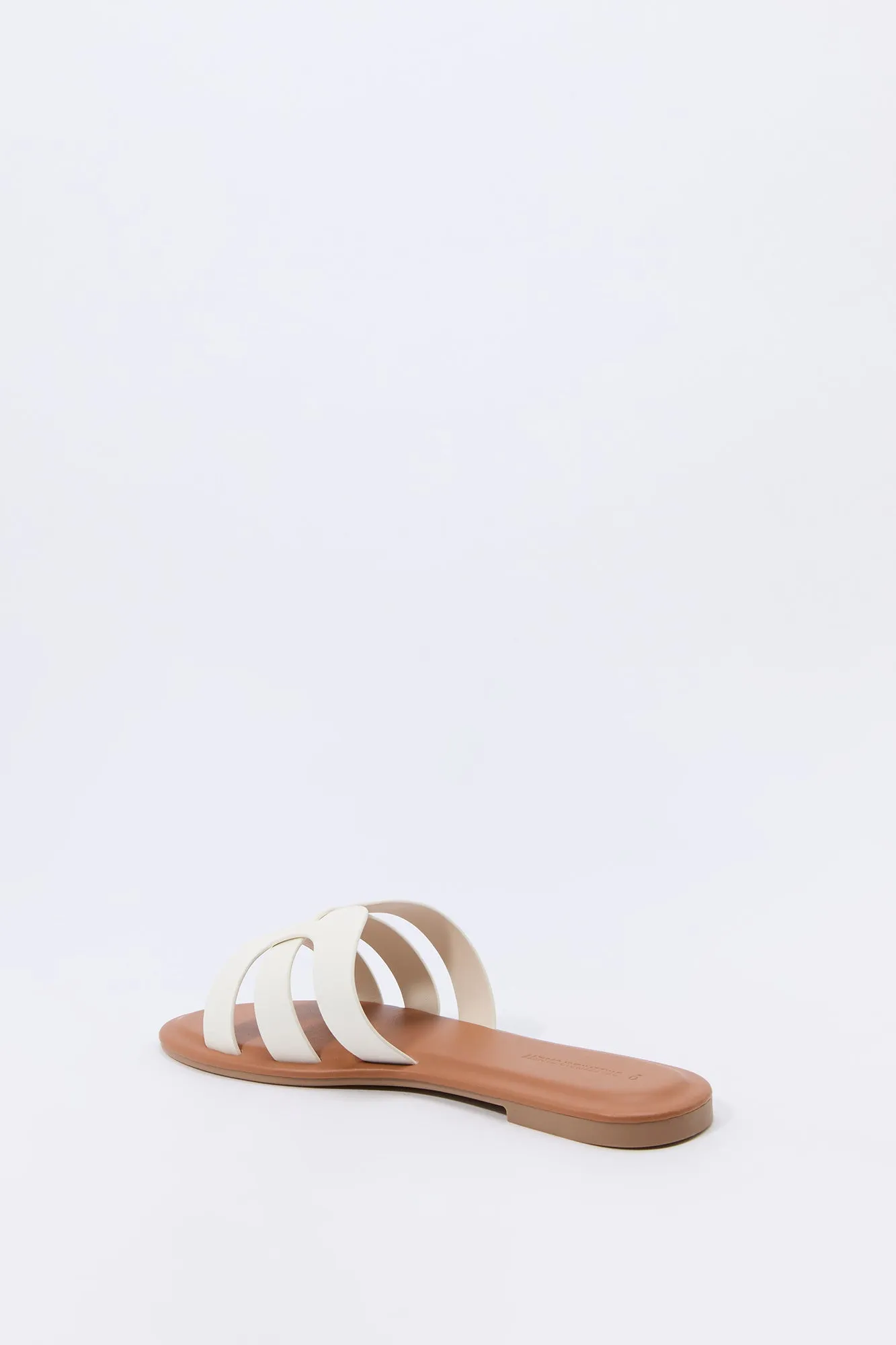 Faux Leather Strappy Band Sandal