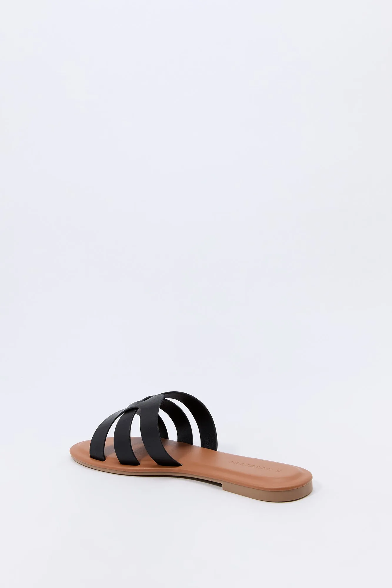 Faux Leather Strappy Band Sandal