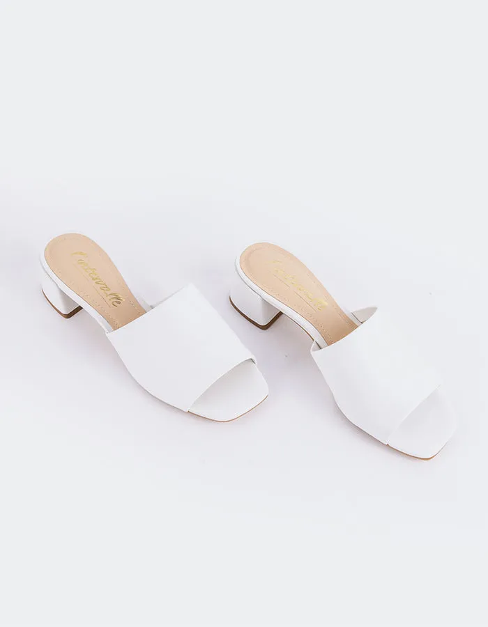 Fortunata White Leather