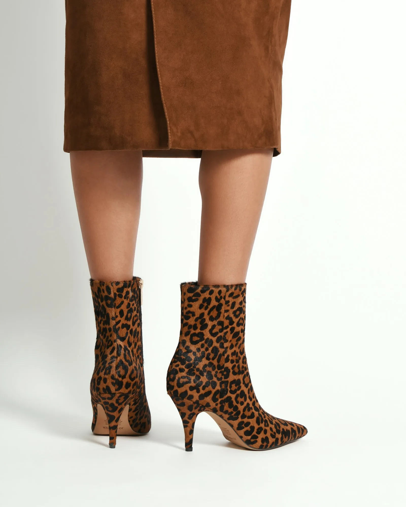 LOTTIE HIGH ANKLE BOOTS LEOPARD PRINT LEATHER