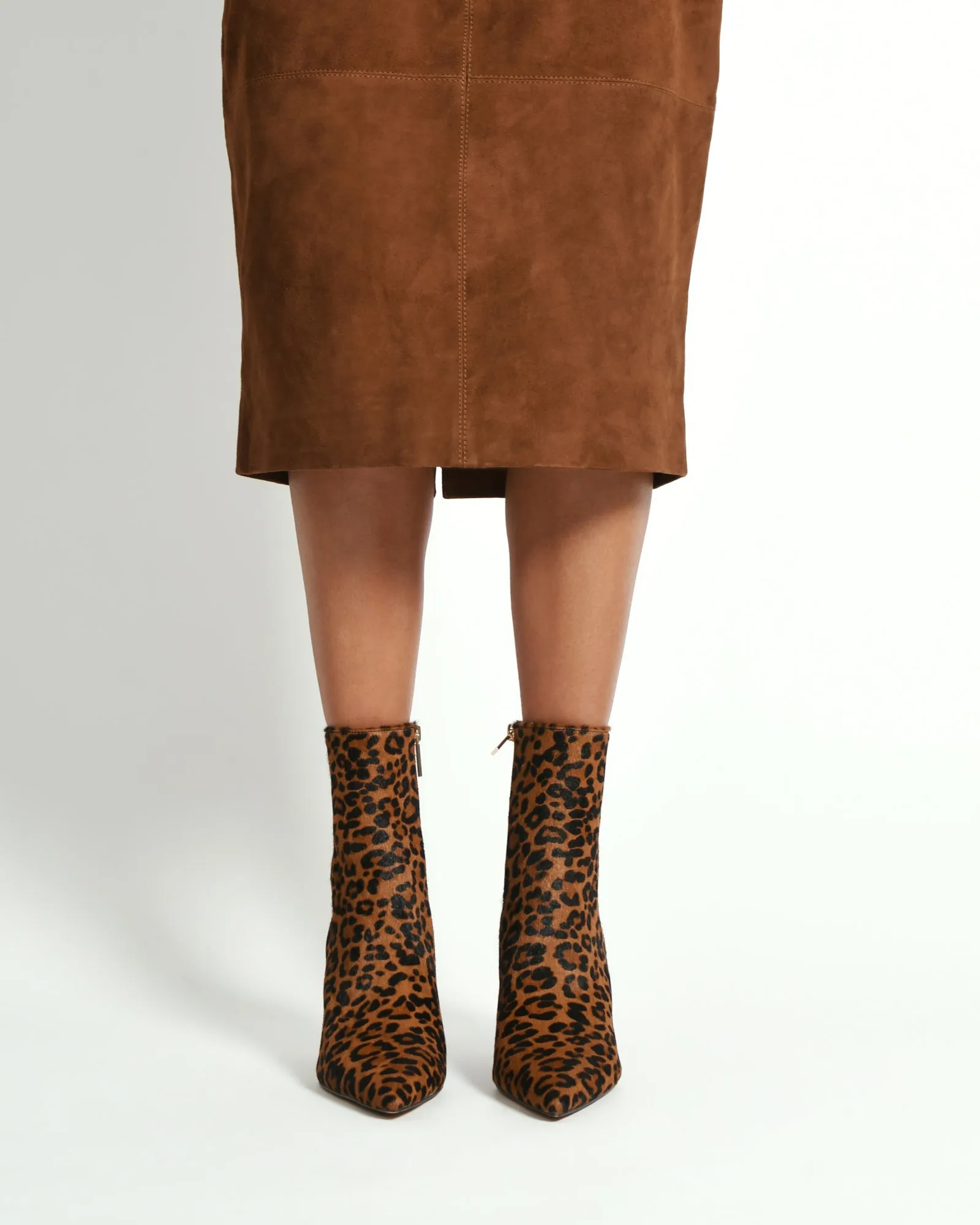 LOTTIE HIGH ANKLE BOOTS LEOPARD PRINT LEATHER
