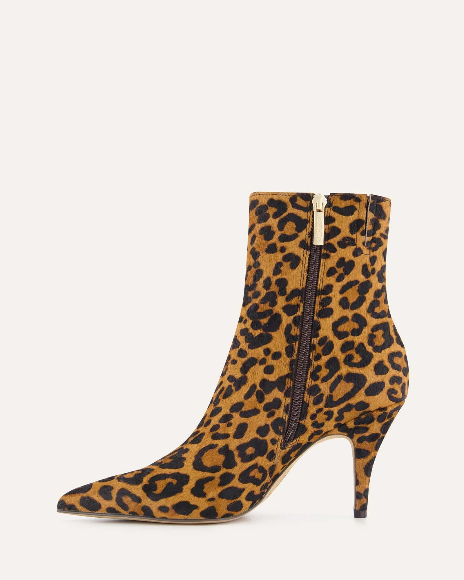 LOTTIE HIGH ANKLE BOOTS LEOPARD PRINT LEATHER