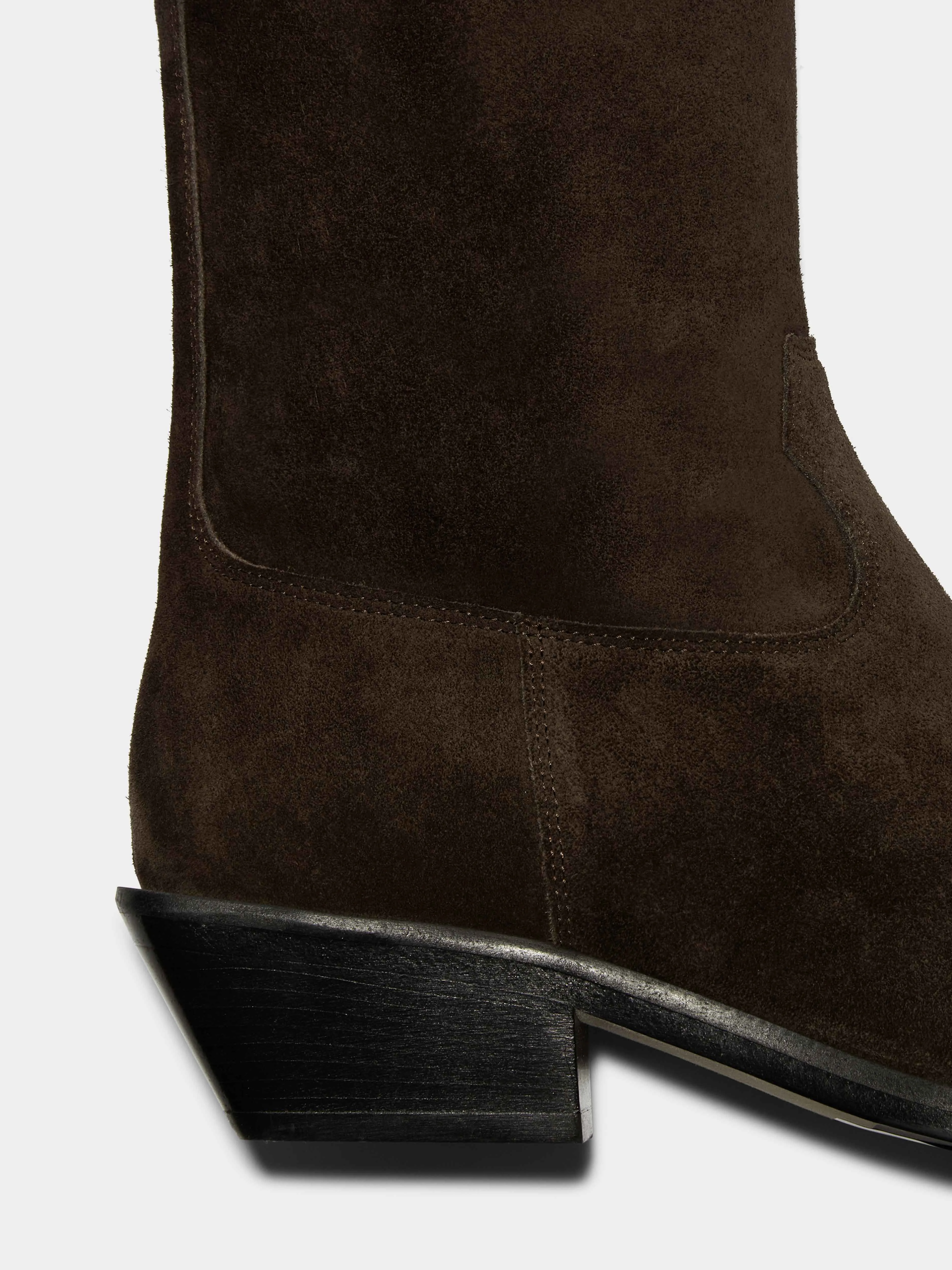 Luis Suede Cowboy Ankle Boots