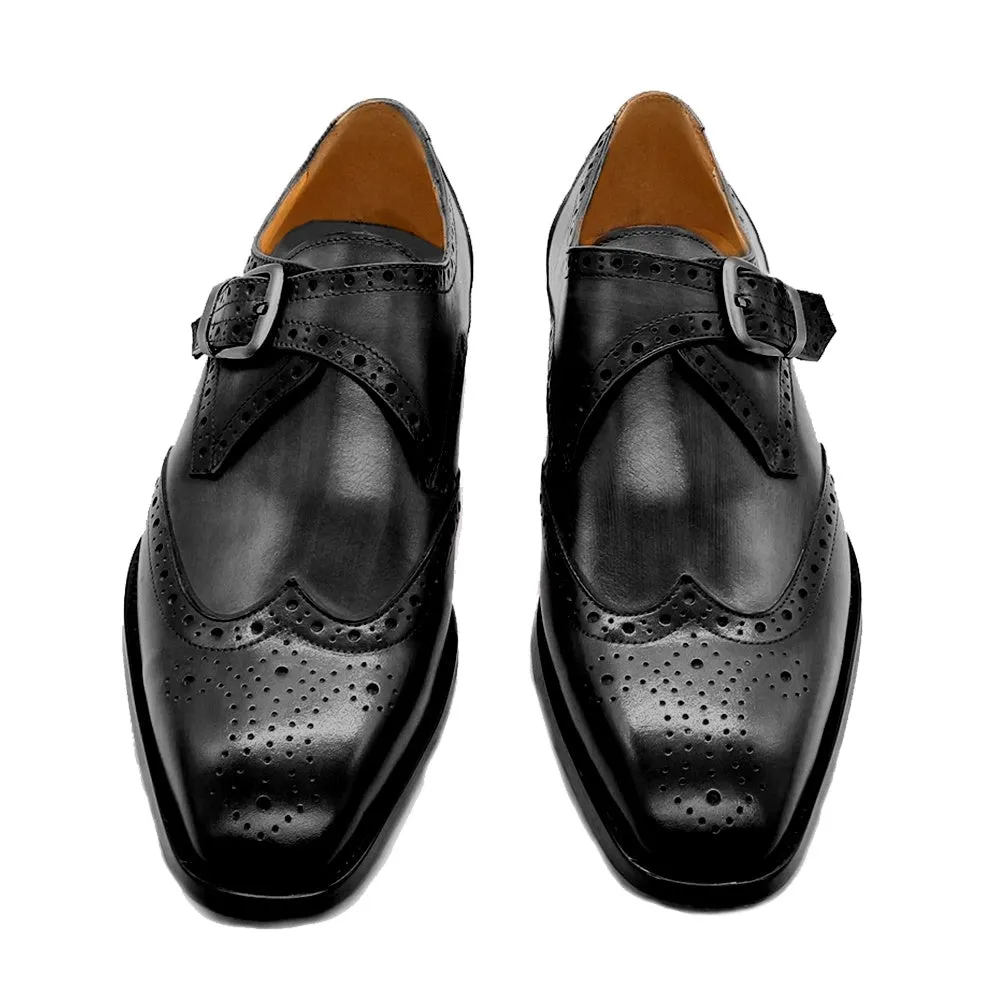 Luxury Genuine Leather Wingtip Oxfords for Men  Formal Dress Shoes
