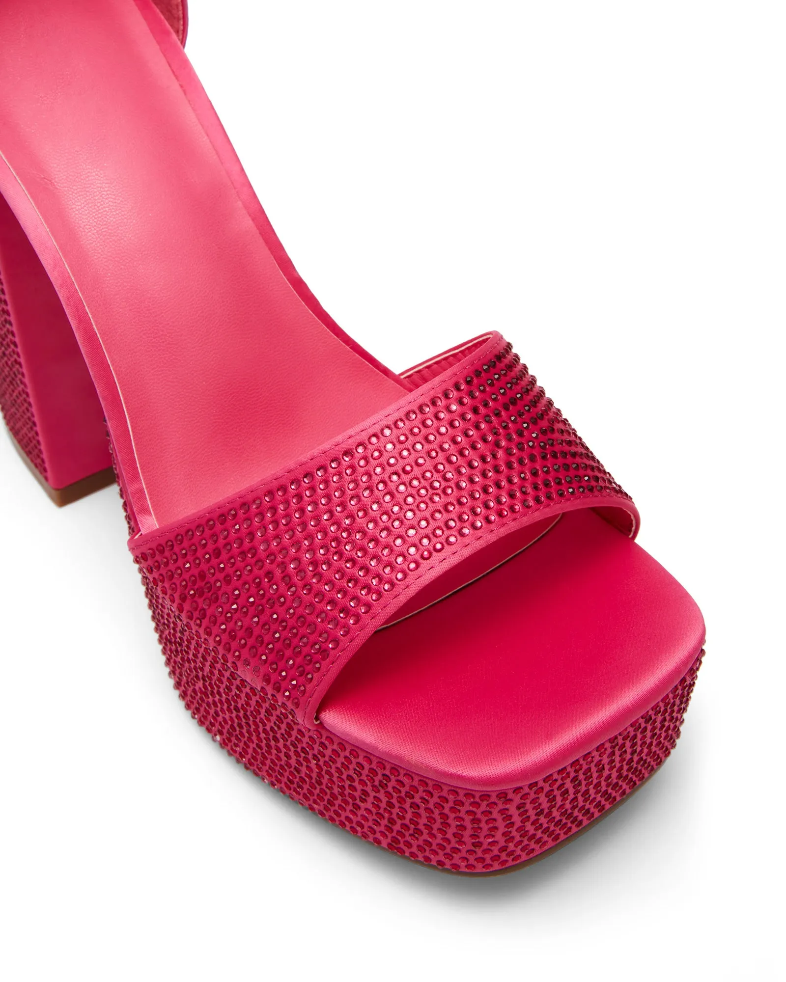 Moda Platform Heel Pink Satin