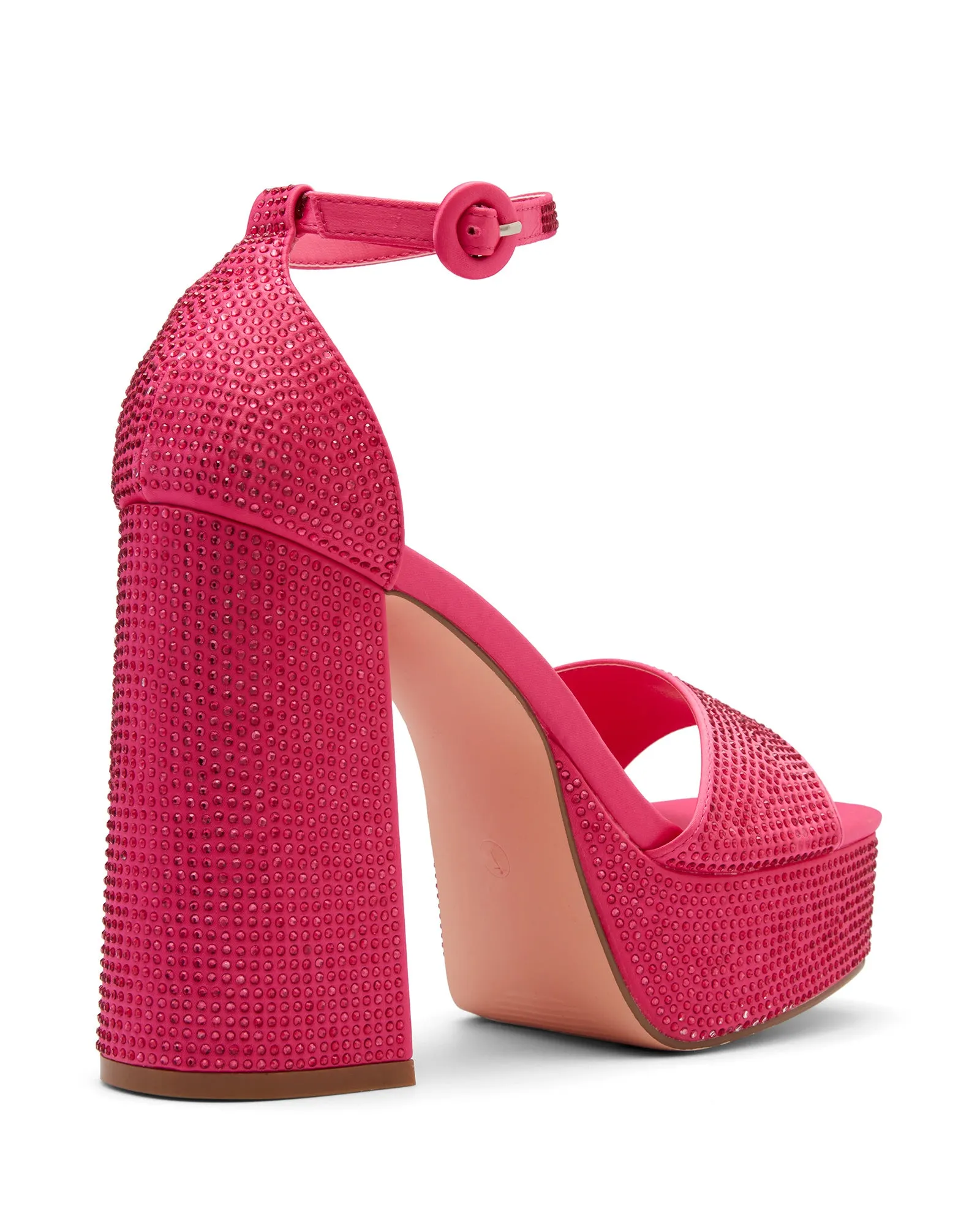 Moda Platform Heel Pink Satin