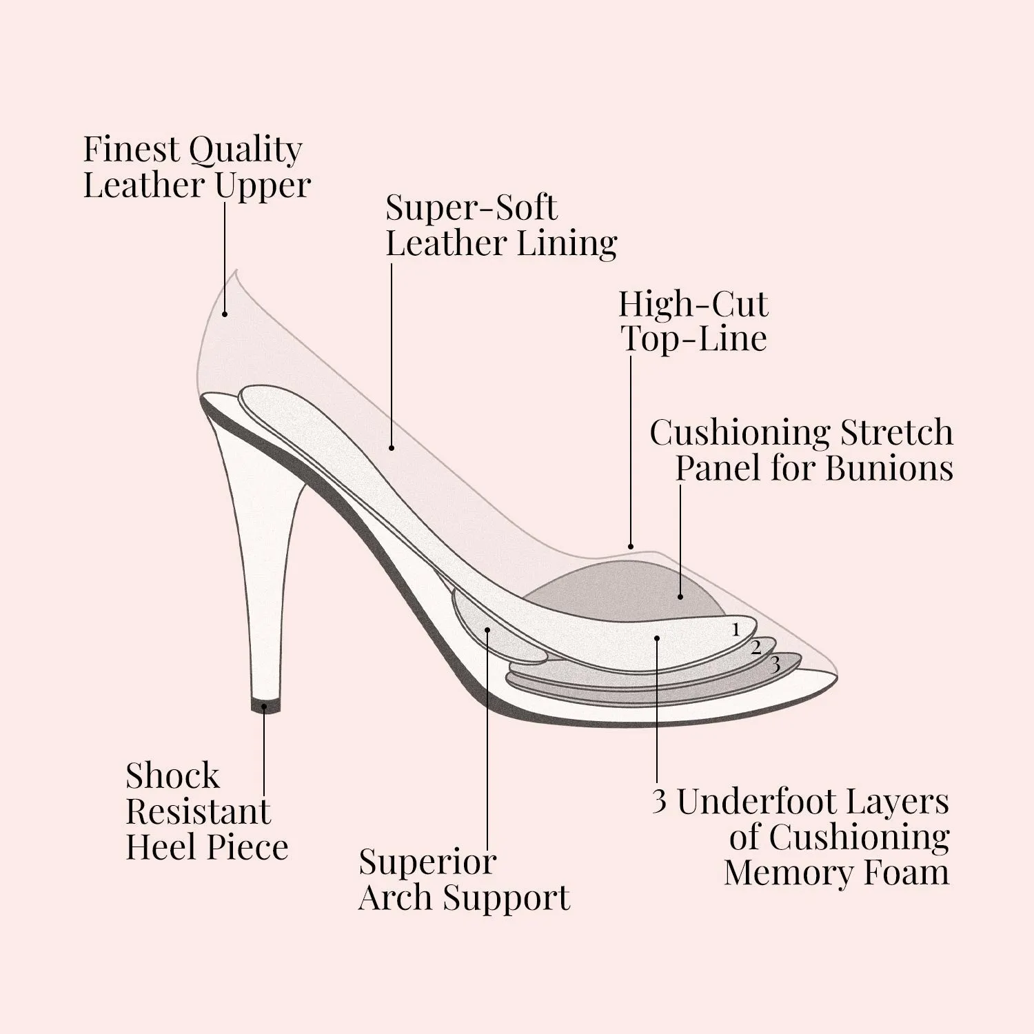 Nancy: Silver & Black Leather