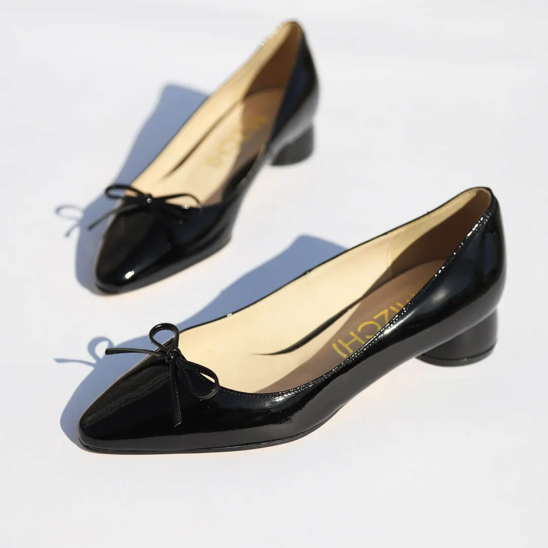 NEW HENRIETTA - patent chunky heel ballerina