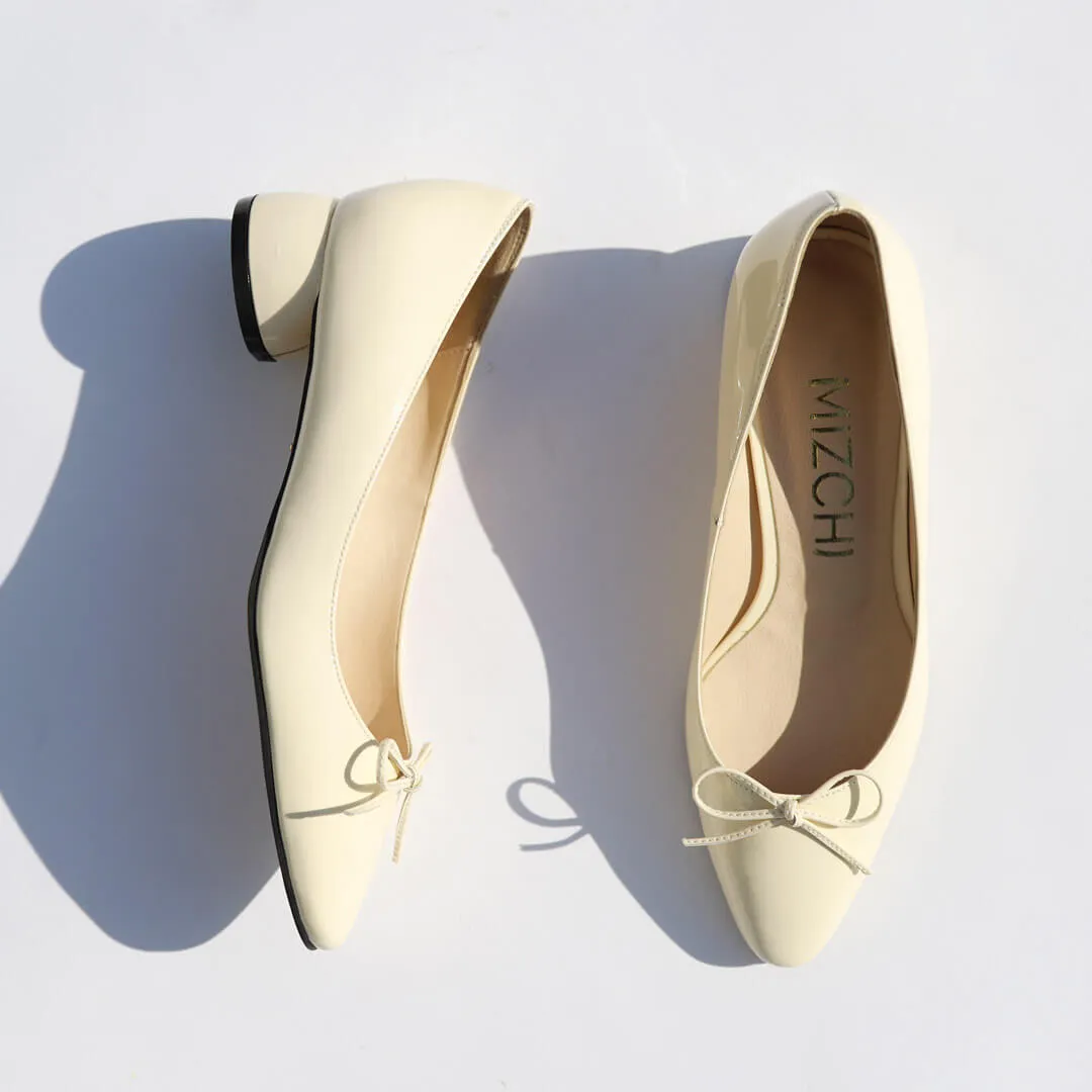 NEW HENRIETTA - patent chunky heel ballerina
