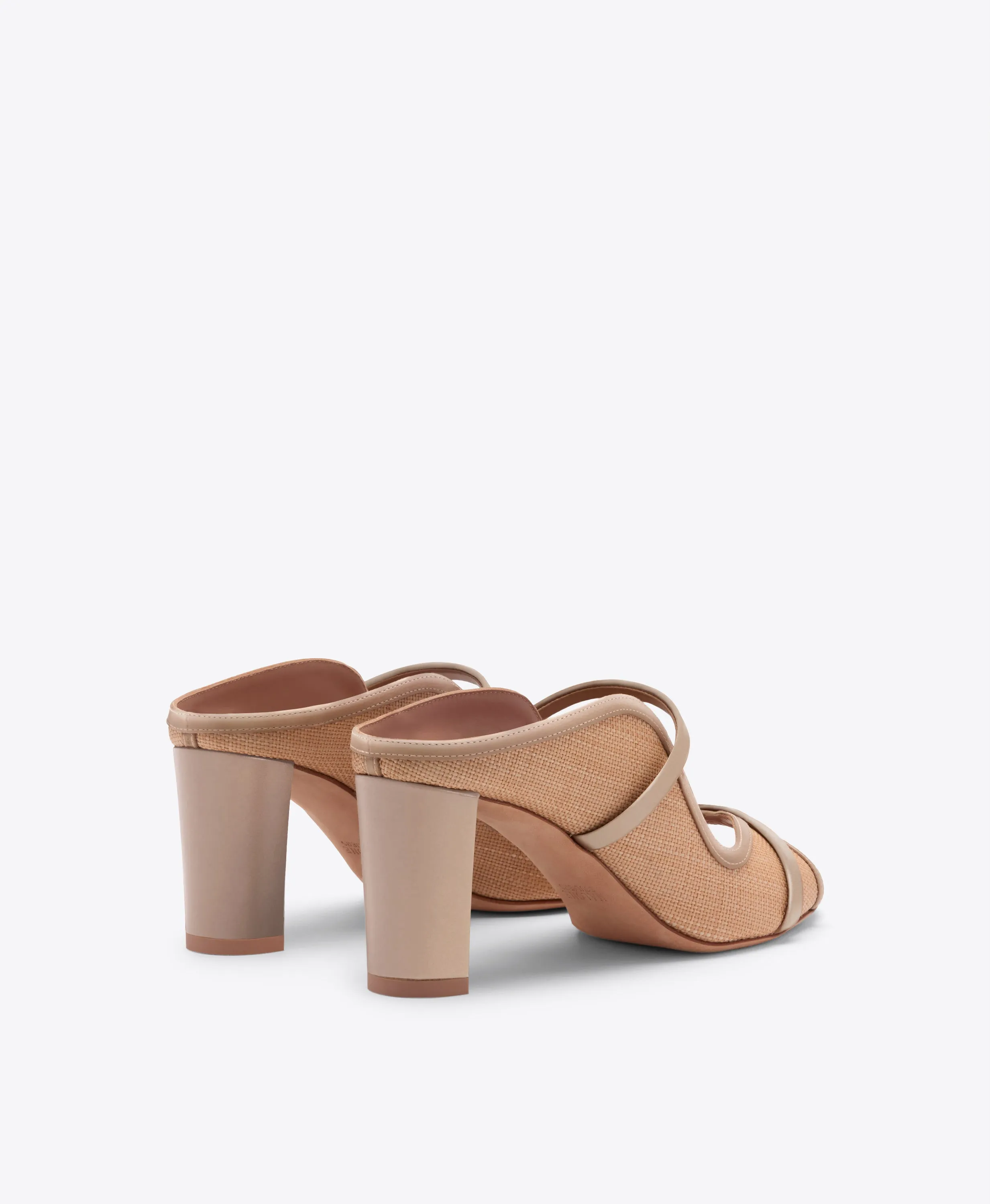 Norah 70 Beige Raffia Heeled Sandals