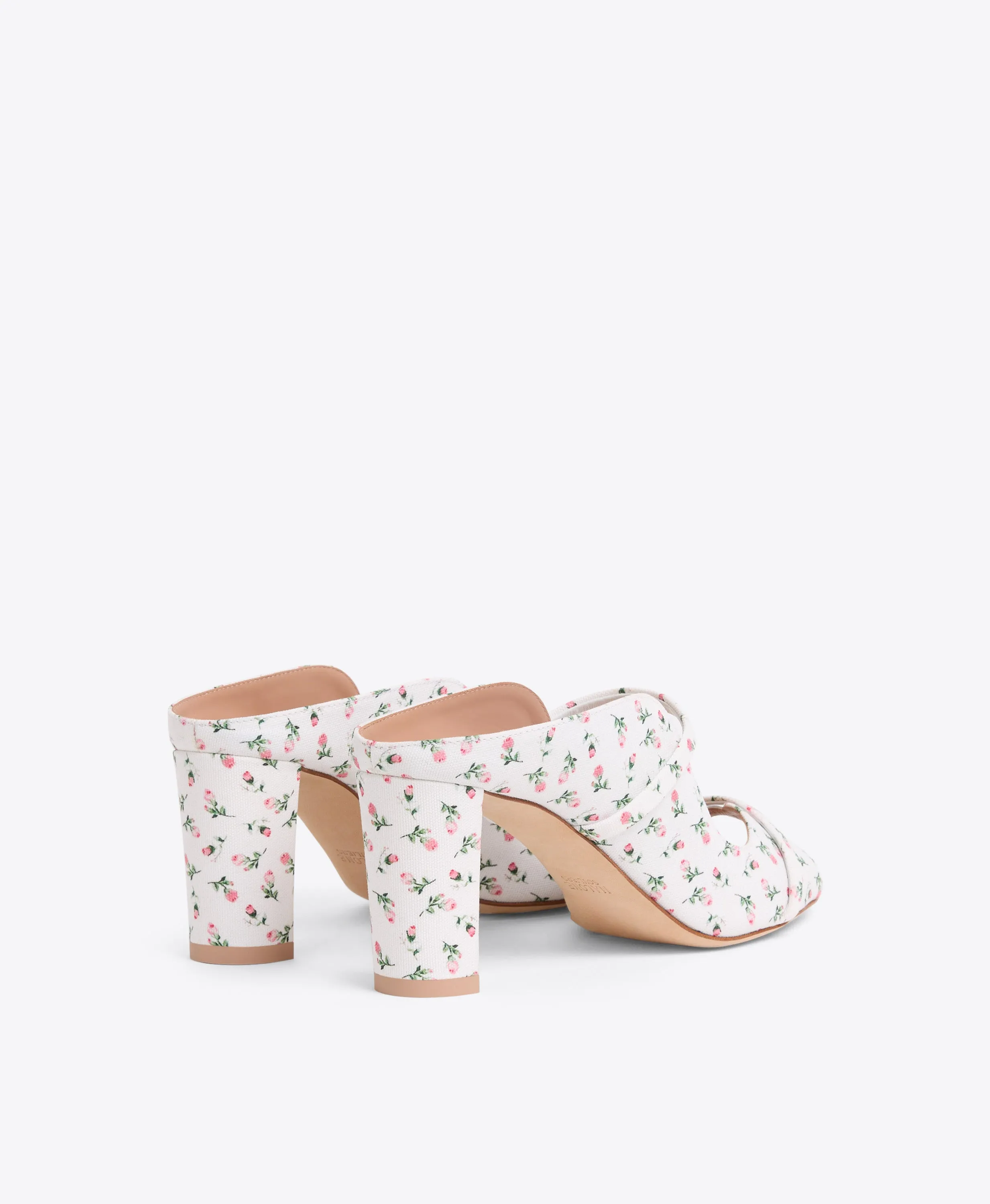 Norah 70 White Floral Heeled Sandals