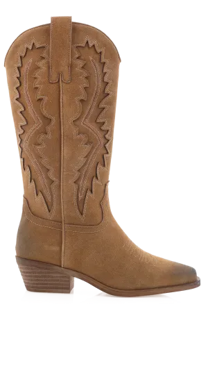 Olea Boots - Tan Suede