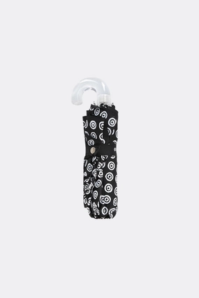 pocket umbrella in nylon with circles print