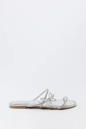 Rhinestone Strappy Butterfly Sandal