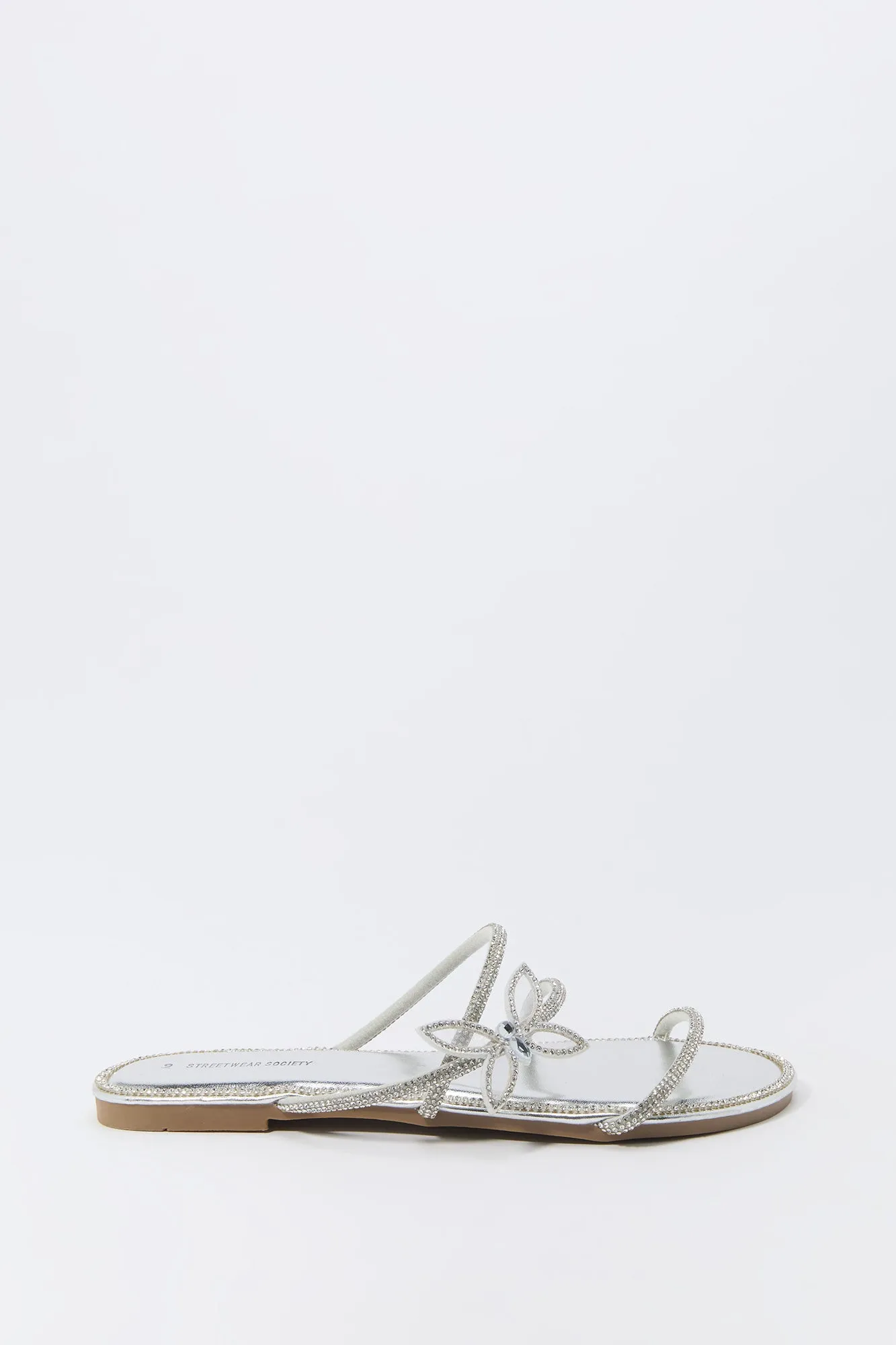 Rhinestone Strappy Butterfly Sandal