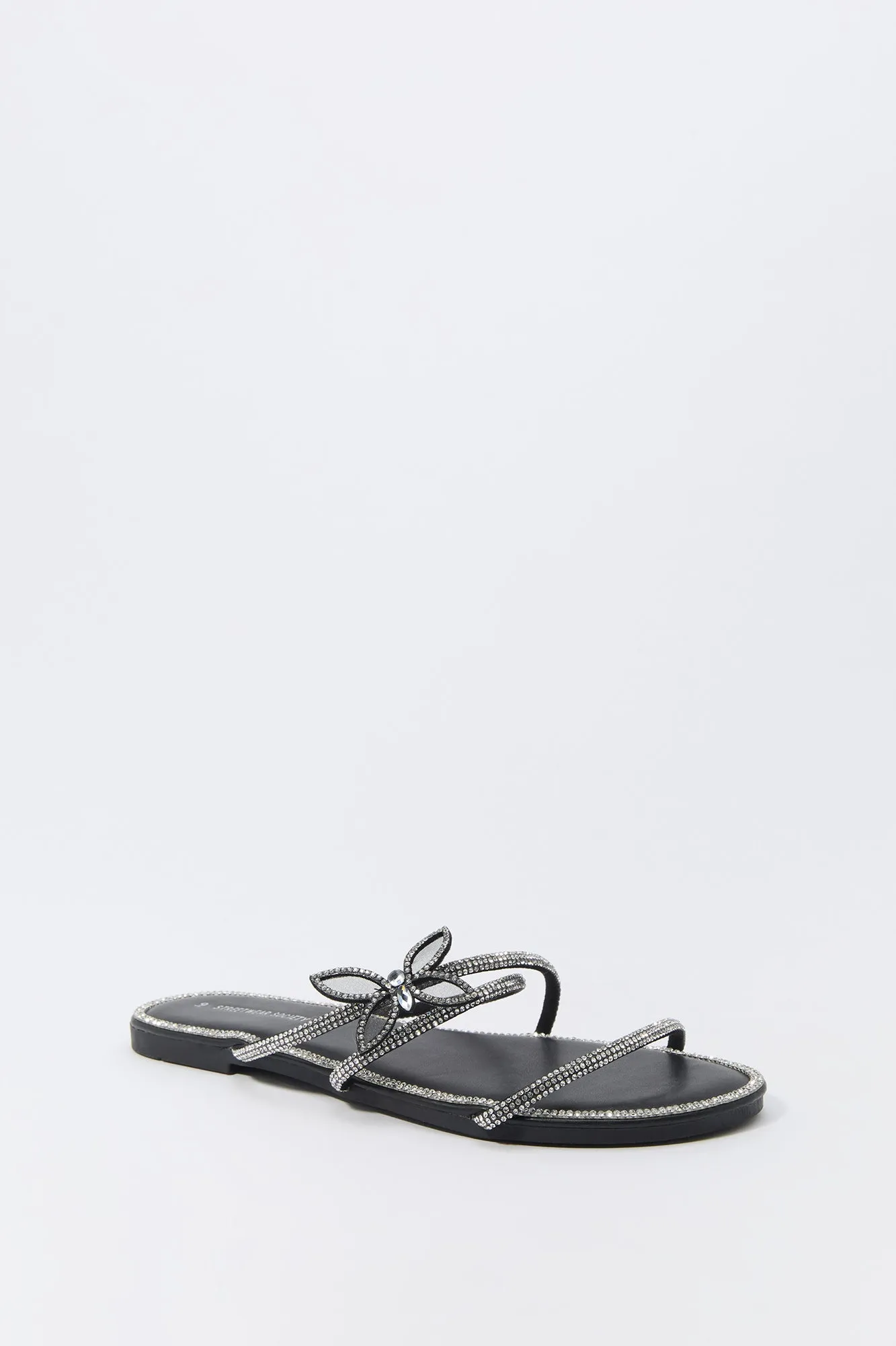 Rhinestone Strappy Butterfly Sandal