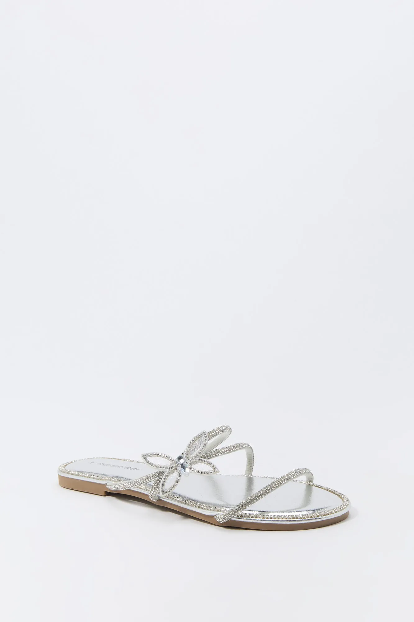Rhinestone Strappy Butterfly Sandal