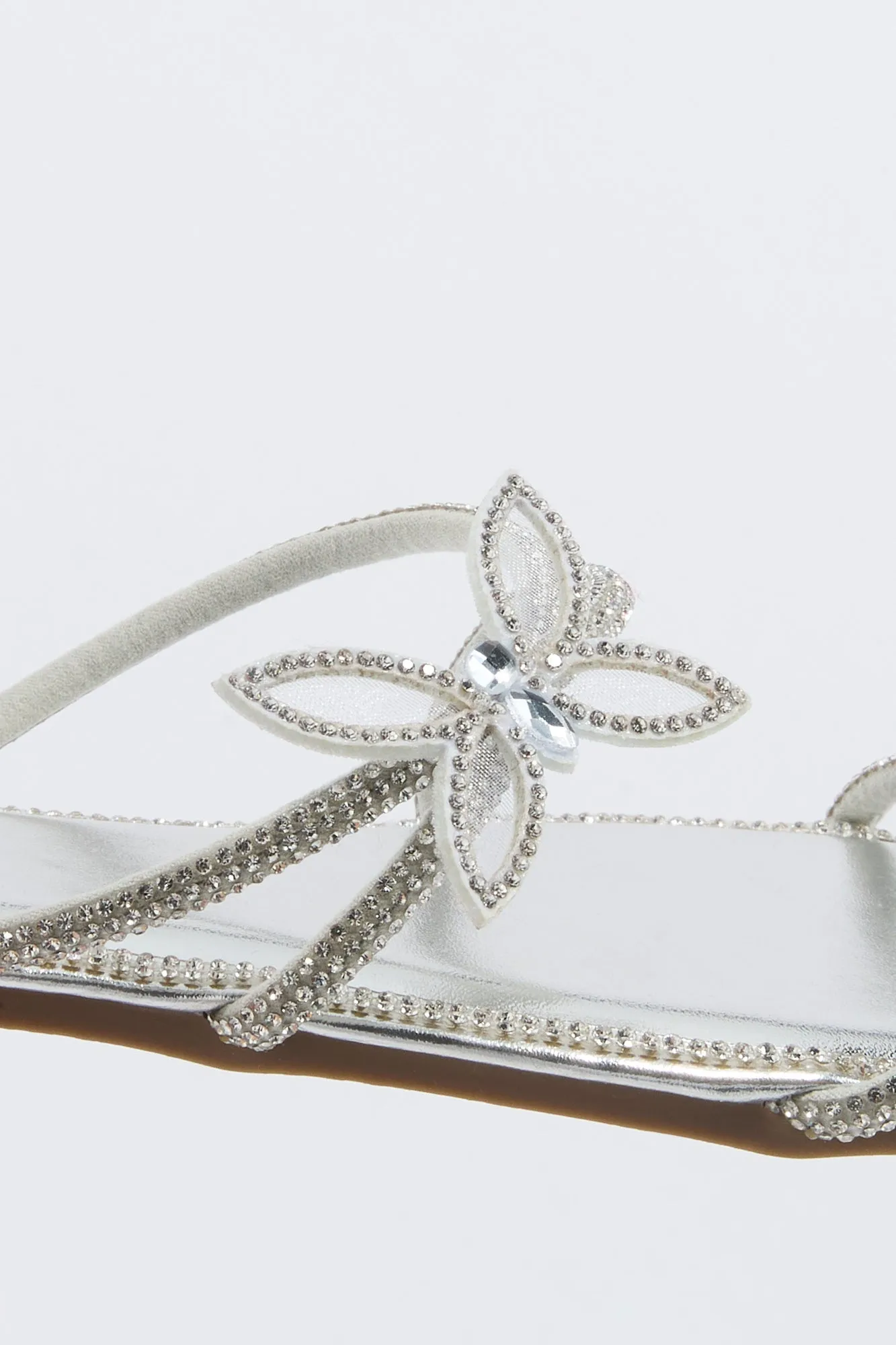 Rhinestone Strappy Butterfly Sandal