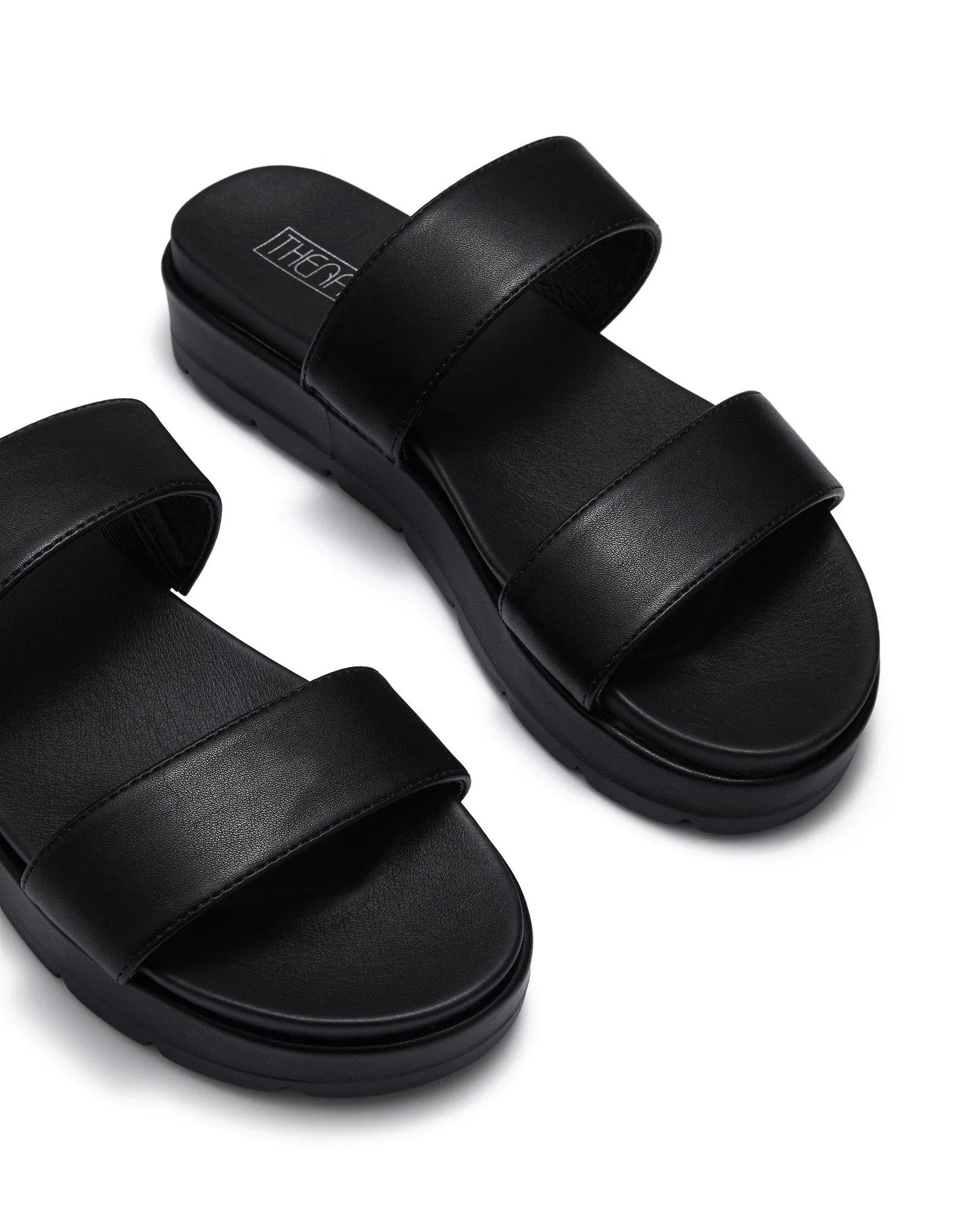 Slidin' Flatform Sandal Black