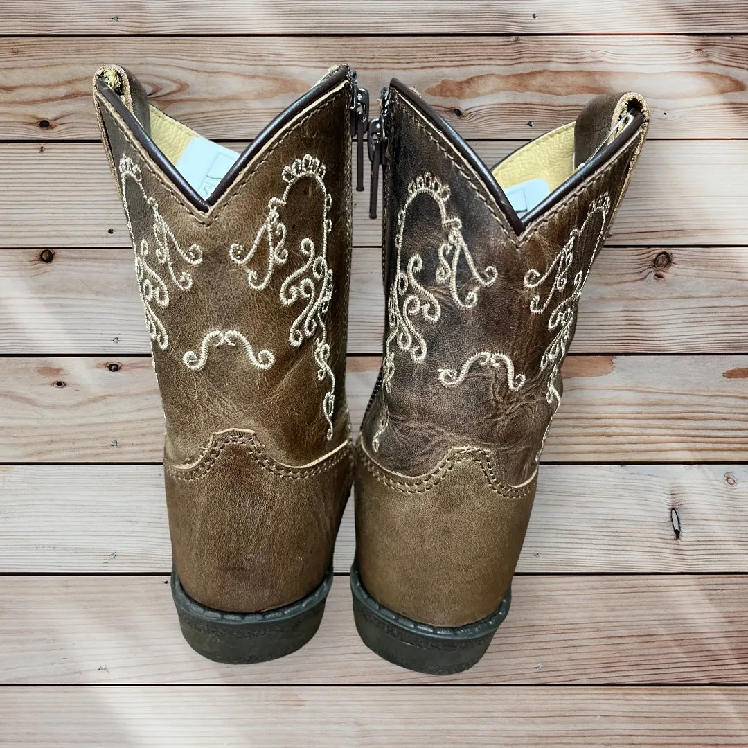 Smoky Mountain Boots 3754T Aged Brown Hopalong Western Toddler Boots