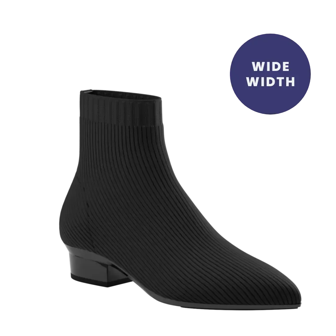 The Bootie Wide Width - Coal Knit 3 Stiletto - FINAL SALE