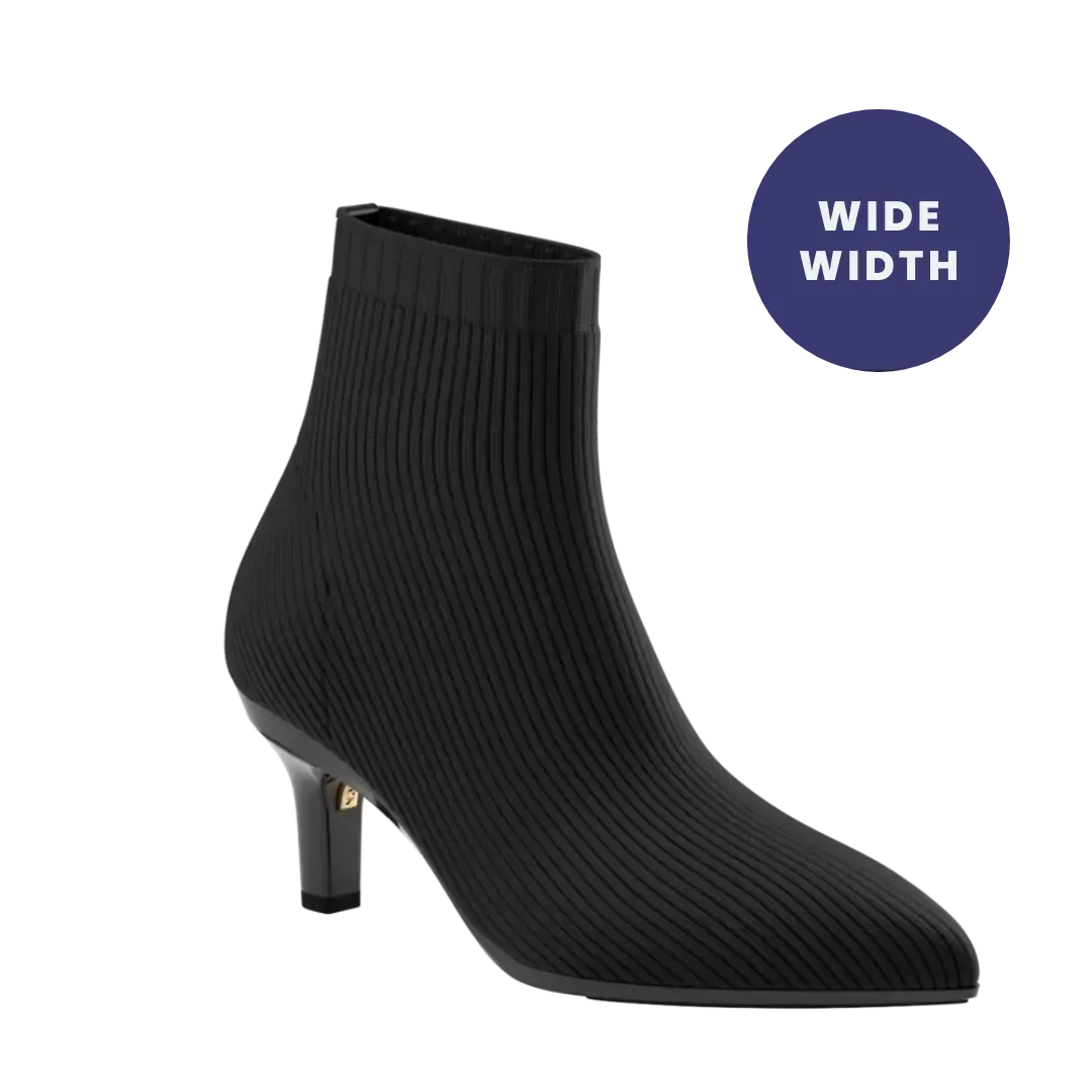 The Bootie Wide Width - Coal Knit 3 Stiletto - FINAL SALE