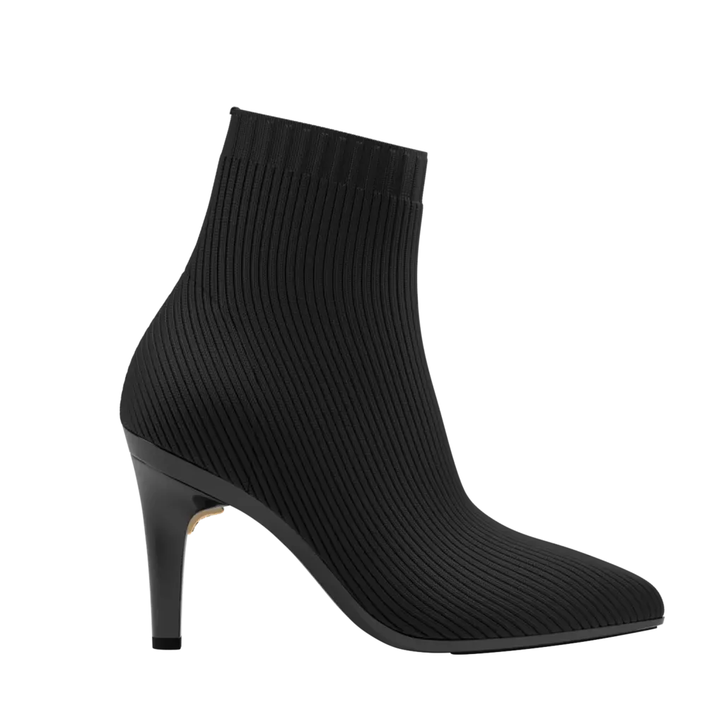 The Bootie Wide Width - Coal Knit 4 Stiletto - FINAL SALE