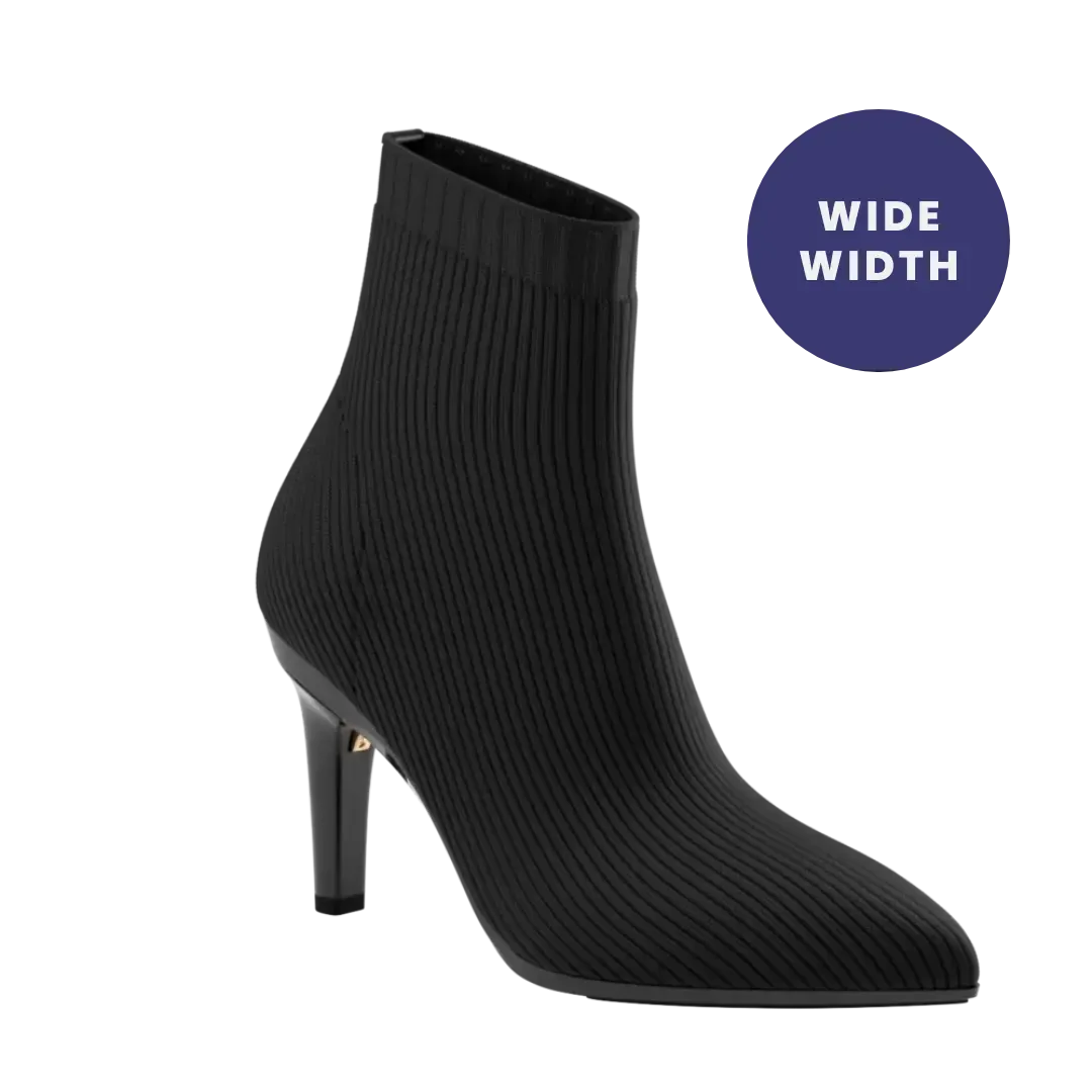 The Bootie Wide Width - Coal Knit 4 Stiletto - FINAL SALE