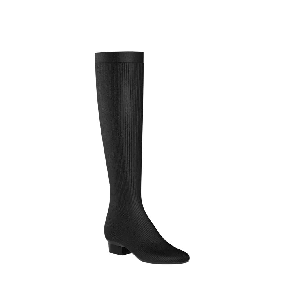 The Joanna Knee High Boot - Coal Knit 4 Block - FINAL SALE