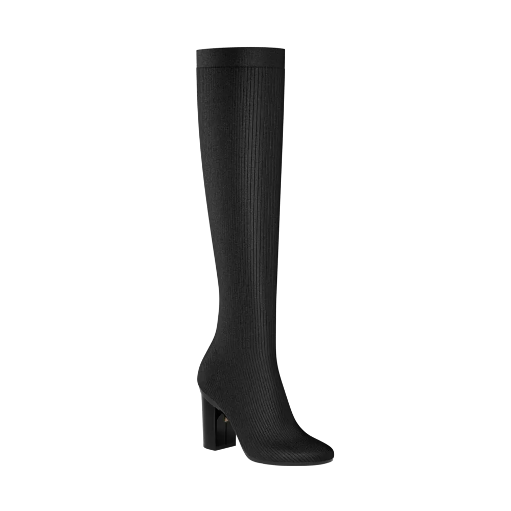 The Joanna Knee High Boot - Coal Knit 4 Block - FINAL SALE