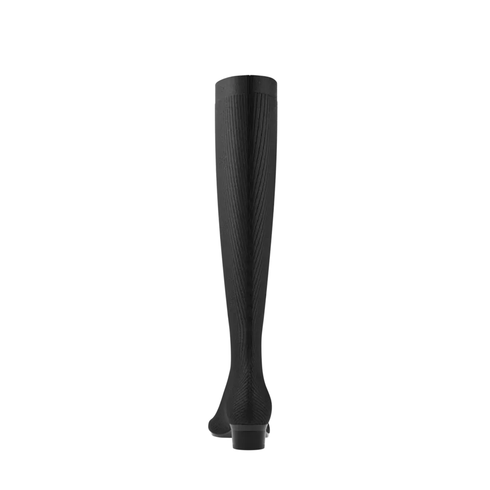 The Joanna Knee High Boot - Coal Knit - FINAL SALE