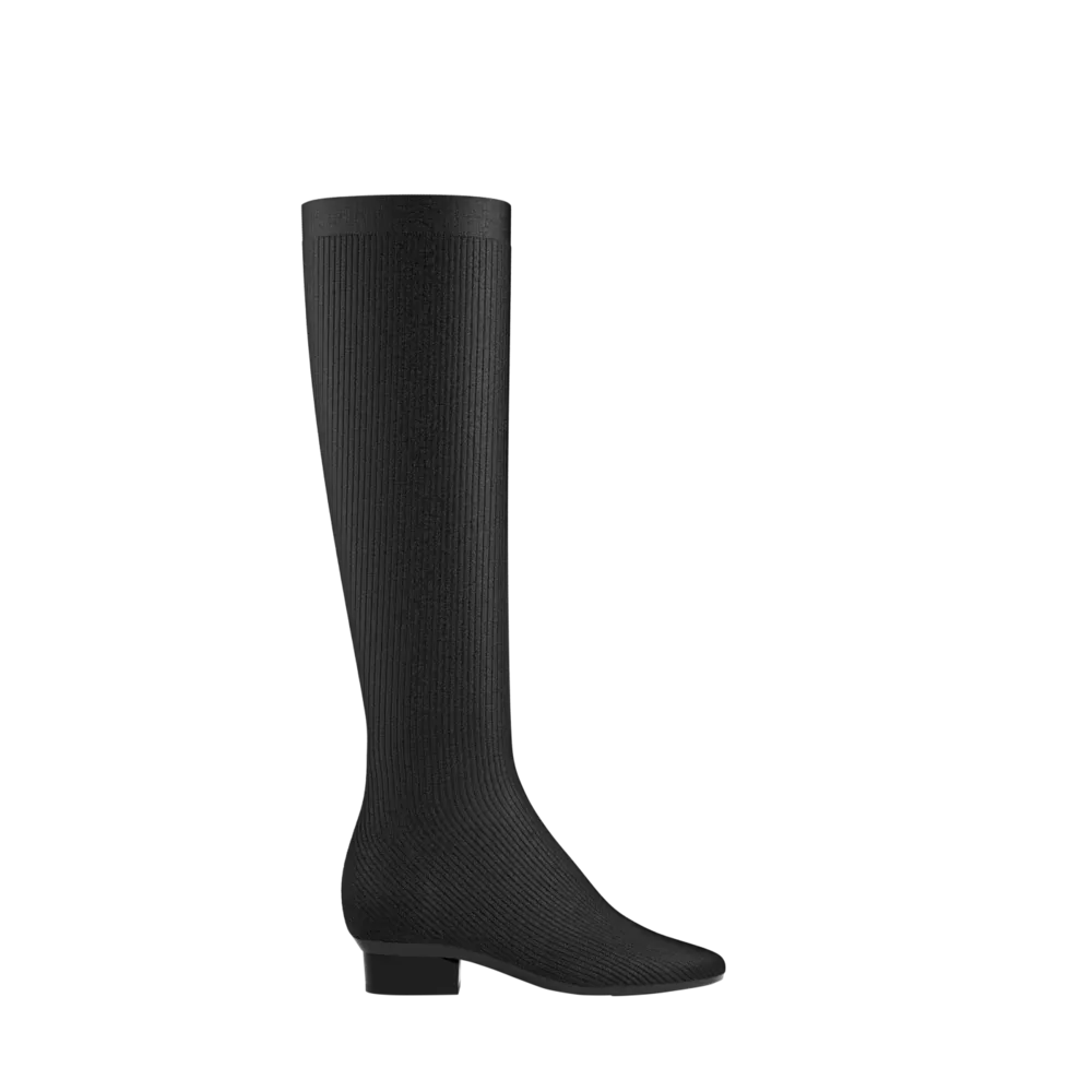 The Joanna Knee High Boot - Coal Knit - FINAL SALE