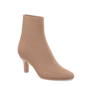 The Josie Bootie - Latte Knit 3 Stiletto - FINAL SALE