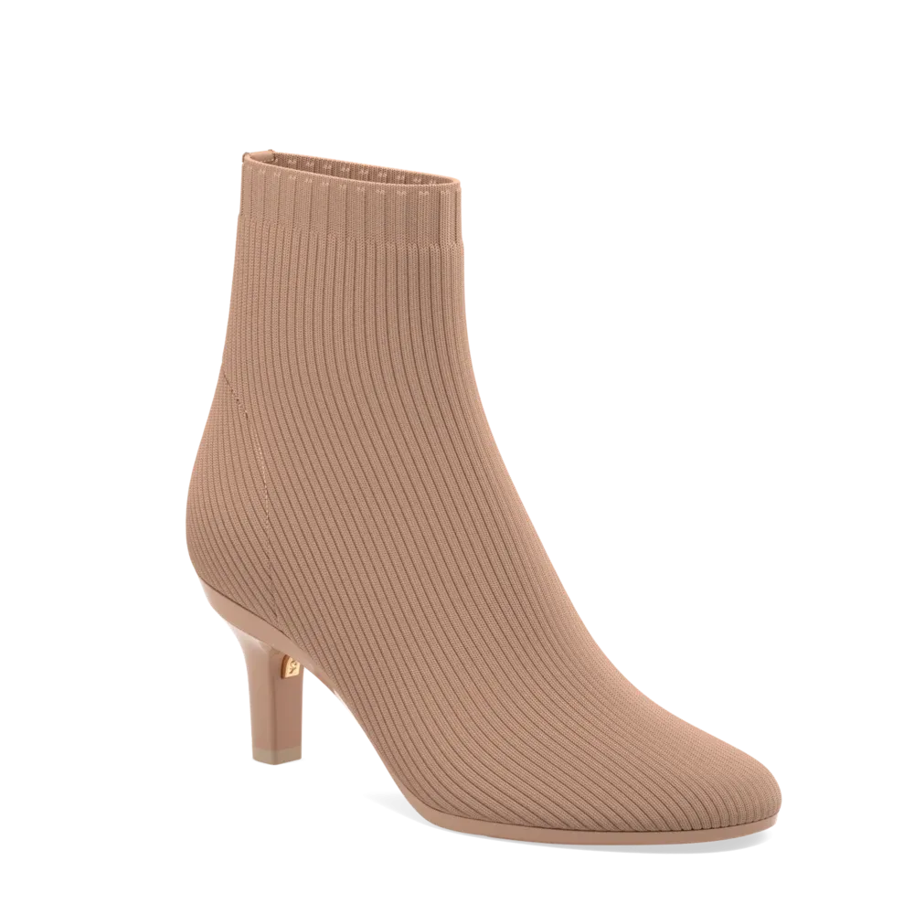 The Josie Bootie - Latte Knit 3 Stiletto - FINAL SALE