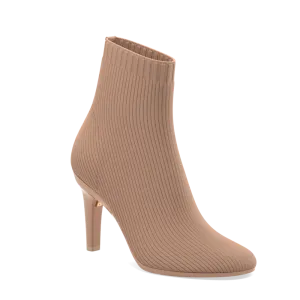 The Josie Bootie - Latte Knit 4 Stiletto - FINAL SALE